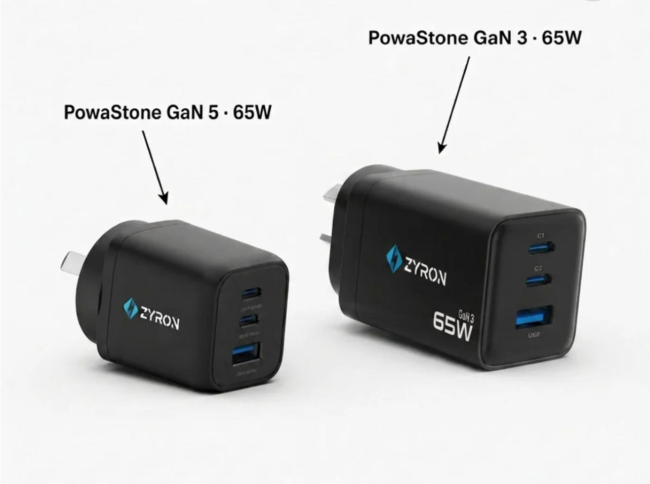 65W USB C Charger – PowaStone GaN 5 for Laptops, Phones & Tablets