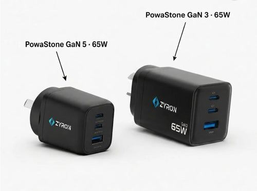 65W USB C Charger – PowaStone GaN 5 for Laptops, Phones & Tablets